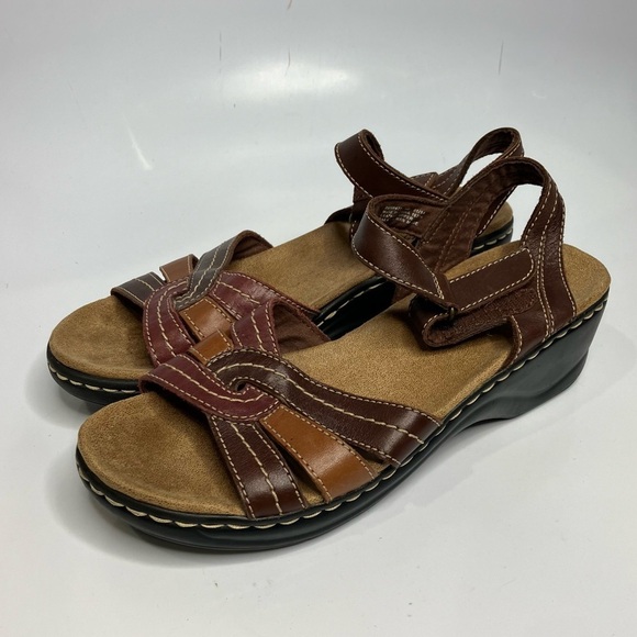 Clarks leather sandals multicolor size 9 - Picture 3 of 7